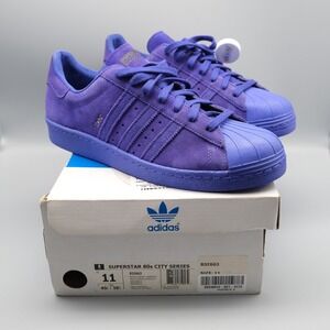Adidas Superstar 80s City Series Tokyo Purple Suede Shoes Sneakers B32663 Men 11